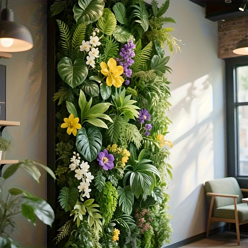Panel de Pared Artificial Realista Verde con Diseño de Valla de Madera - Pantalla de Privacidad para Interior/Exterior de 60.23cm/40.15cm, Plantas Falsas Sin Mantenimiento Adecuadas para Hogar, Oficina, Bodas, Navidad y Decoraciones Todo el Año, Detalles