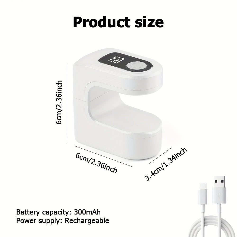 Lámpara de curado de uñas mini portátil con pantalla de visualización digital y carga USB, lámpara de curado de gel de poliuretano, adecuada para uso en casa y salón para uñas de gel endurecidas.