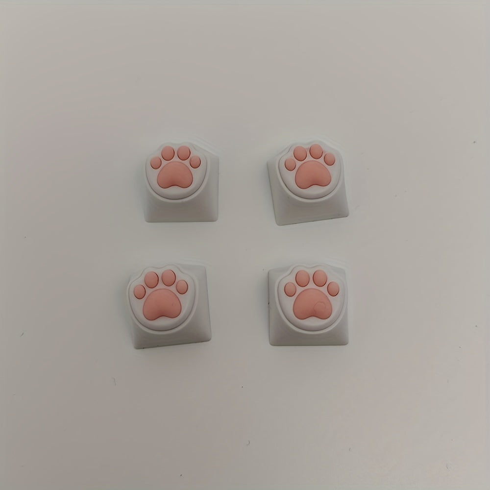 Conjunto de 4 piezas de Teclas de Computadora con Forma de Garra de Gato Kawaii para Teclado Mecánico Cherry MX ESC Key Cross Axis