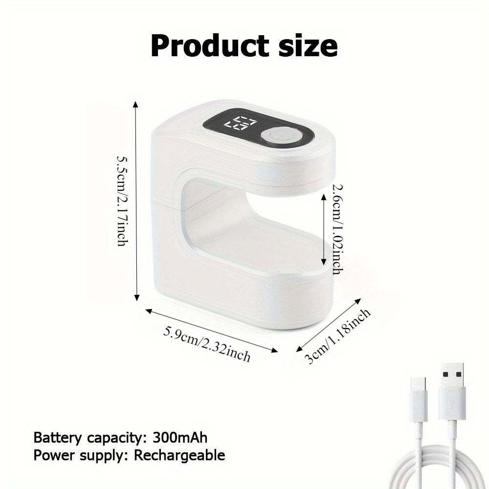 Lámpara de uñas LED mini portátil con pantalla digital y recarga USB - Diseño compacto para el hogar, salón, viajes - Disipación de calor rápida, lámpara de uñas y gel para principiantes, lámpara de uñas, equipo de salón, herramienta de belleza moderna,