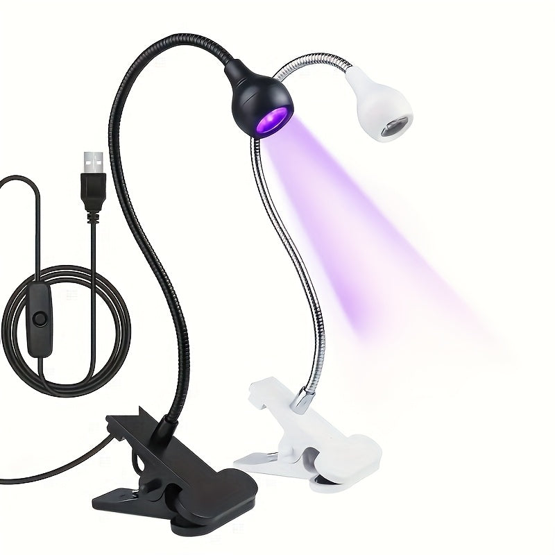 Lámpara LED alimentada por USB MOMMED con brazo metálico flexible - Ideal para curar uñas, manicuras DIY y decoración del hogar - Regalo perfecto para Navidad y cumpleaños, lámpara de cuidado de uñas | Estética moderna | Construcción duradera de plástico