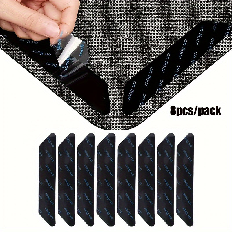 8/24pcs Pegatina antideslizante para alfombras, cinta reutilizable y removible, parche anti-arrugas para alfombra, adhesivo fijo, cinta para suelo, herramienta universal para cocina, sala de estar y baño
