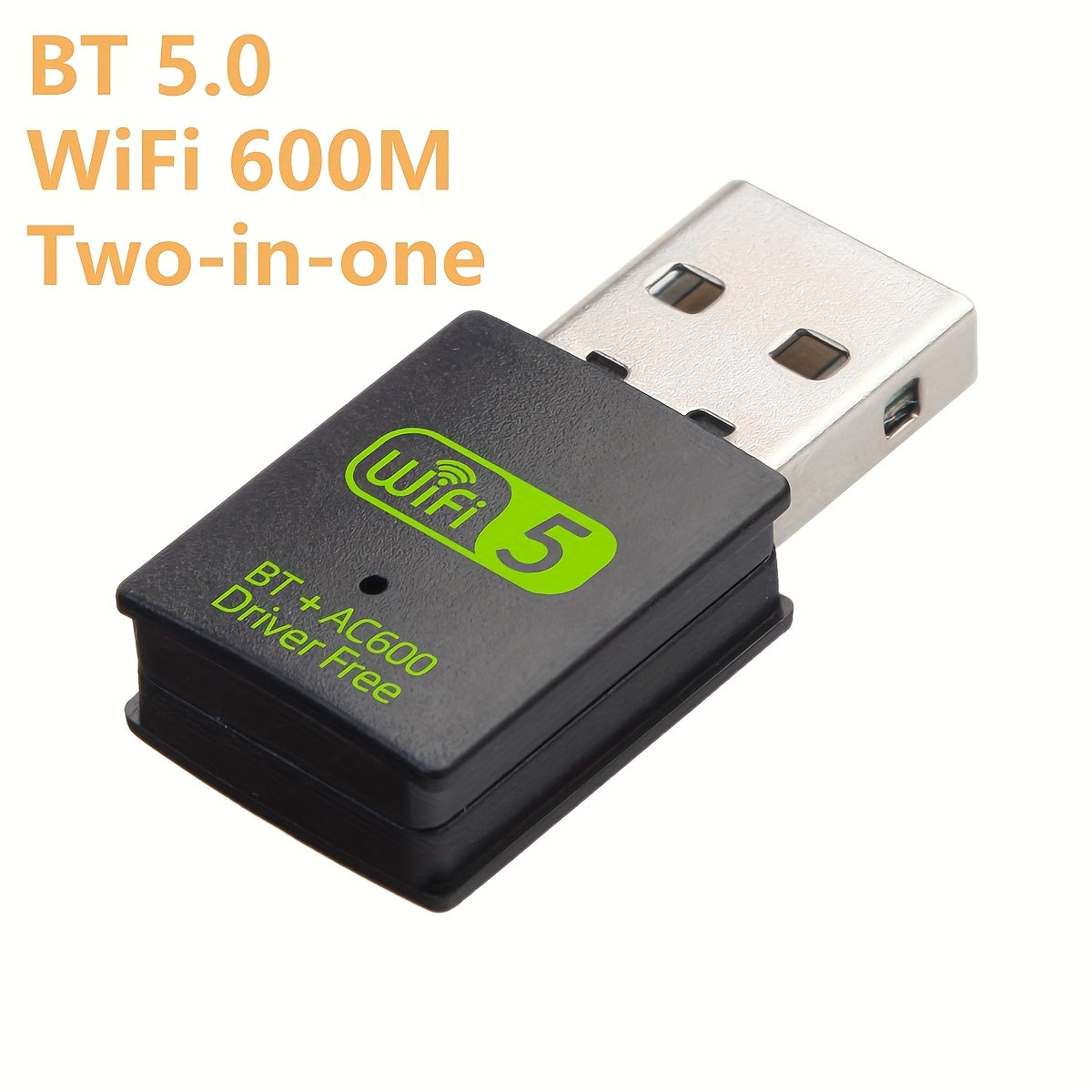 Adaptador de red USB WIFI 600M+BT5.0, sin controlador/insertar y jugar