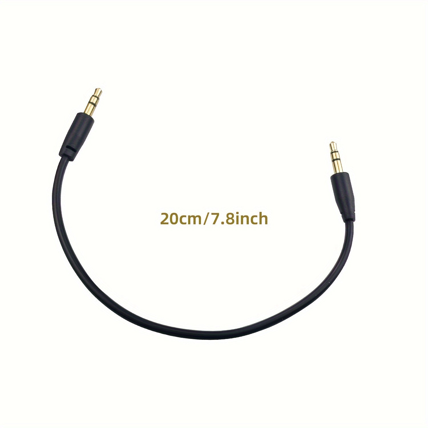 3.5mm Macho A Macho Cable De Audio Para Coche Computadora Móvil Altavoz De Audio Para Coche Auriculares Montados En La Cabeza Conector De Doble Cabeza En Conexión De Grabación Salida En Cable 20cm100cm
