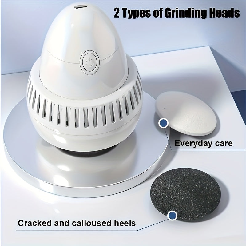 Amoladora Eléctrica para Pies con 2 Piedras de Pulir y 2 Velocidades - Recargable USB, Diseño Compacto para Uso en Casa, Regalo Ideal para el Día del Padre, Navidad o Año Nuevo