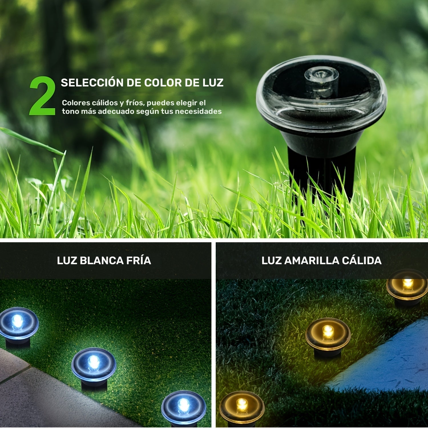 1 unidad, 15 luces, lámpara solar LED para césped, luz guía exterior, luz decorativa de jardín para caminos, ideal para jardines, camping, fiestas, decoración de bodas, cumpleaños y Navidad, crea ambiente en patios y exteriores