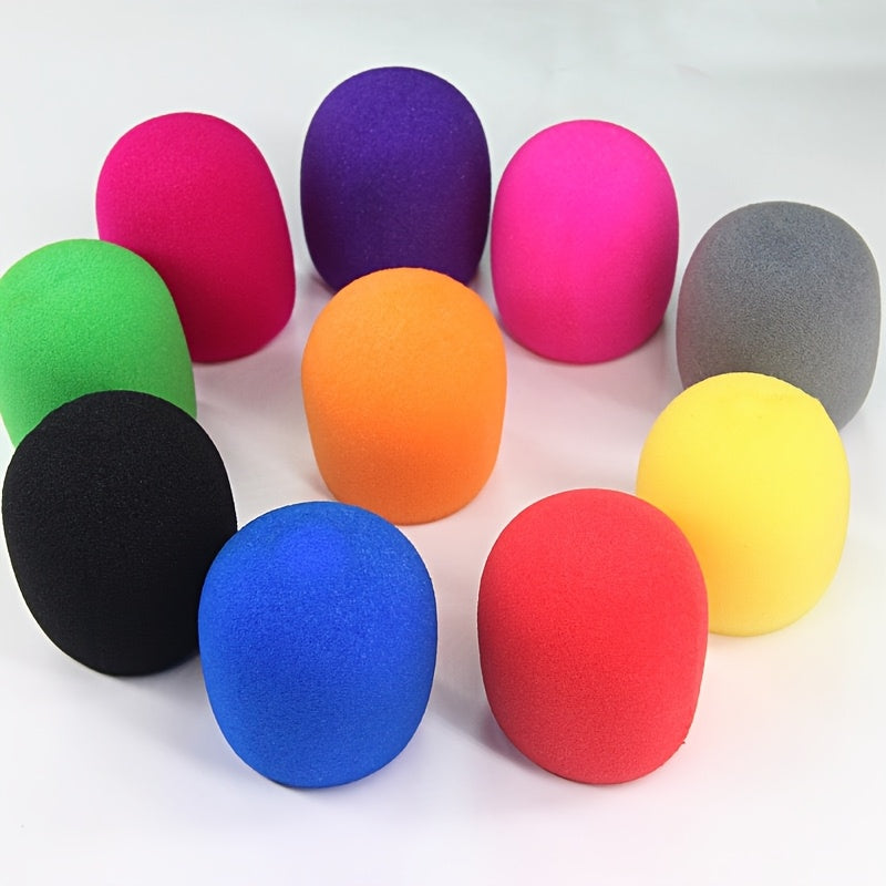 5 Fundas de Micrófono Resistentes a Viento, Polvo y Golpes - Fundas Lavables No Desechables para Estudio, Live, KTV, Podcast - Compatibles con la Mayoría de Microfonos (Azul/Amarillo/Rojo/)
