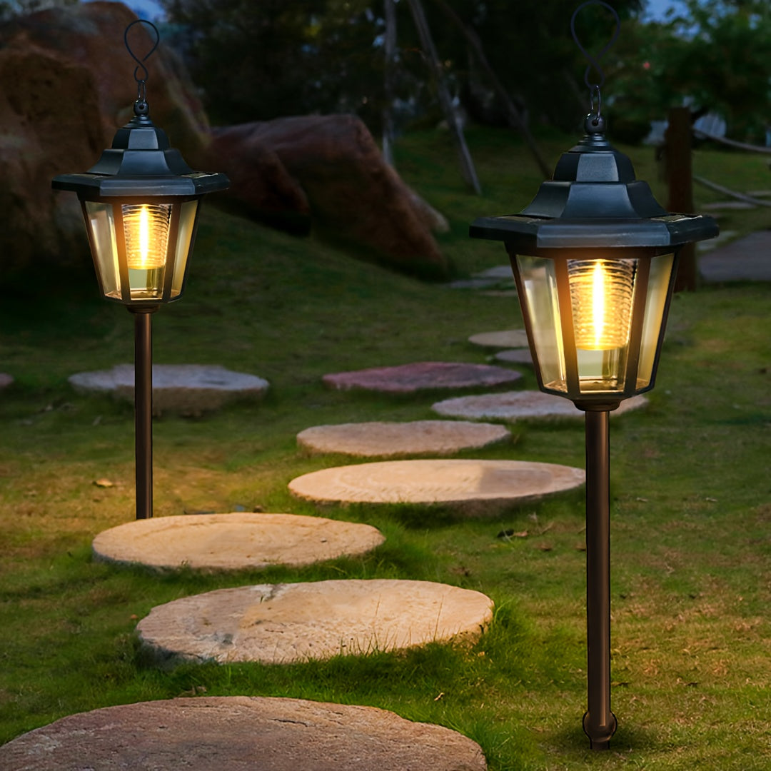 Luces solares para exteriores, luces solares LED para paisajes con canales brillantes, luces solares para jardines, adecuadas para carreteras, patios, césped y caminos.