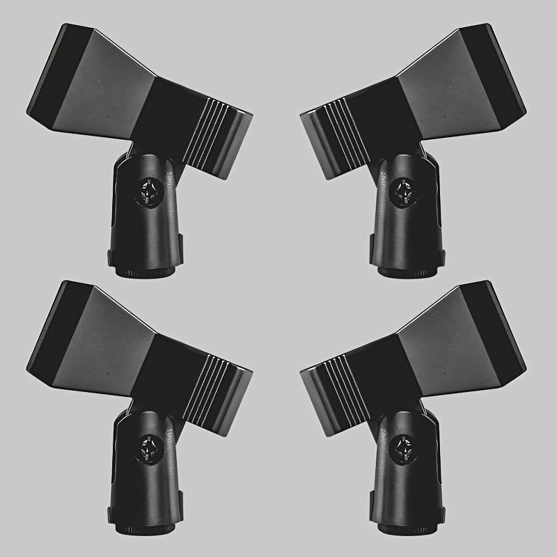 Soporte de clip para micrófono universal de 4 piezas para soporte de micrófono, compatible con adaptadores de 3/8" y 5/8