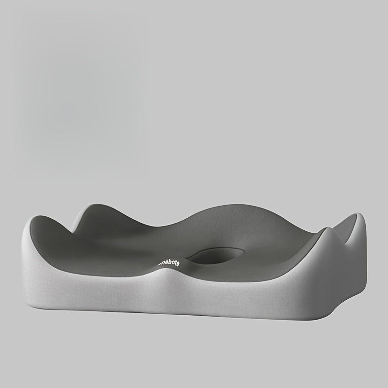 Cojín de asiento de coche y silla de oficina ergonómico con espuma de memoria - Cubierta de poliéster, lavable a mano, colores mixtos, diseño de alivio de presión y soporte lumbar, mezcla de alta calidad para el confort de sentarse durante mucho tiempo,
