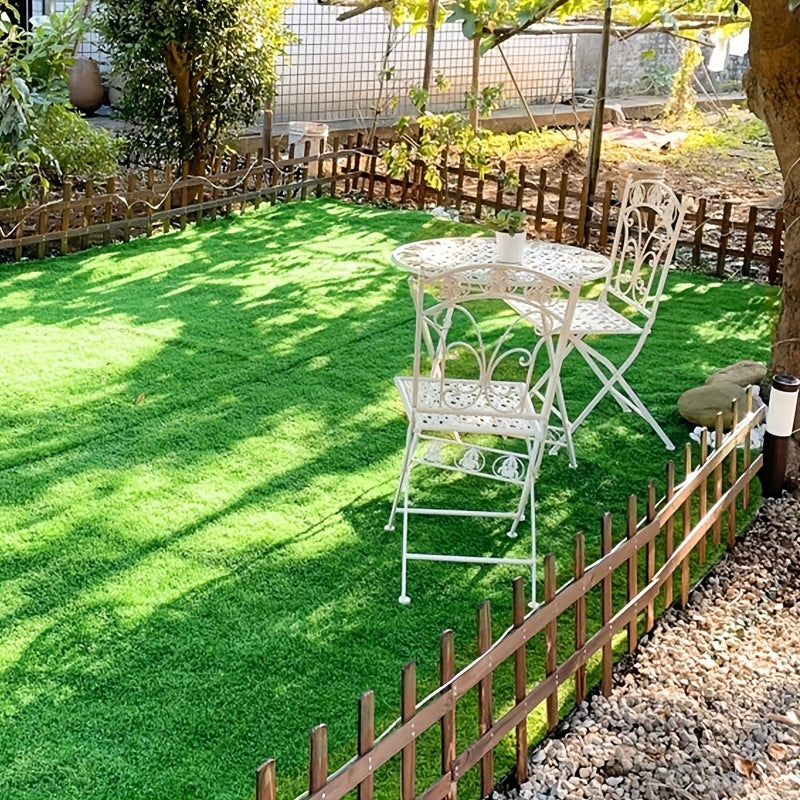 1 Rollo/2 Roldos de Césped Artificial para Bodas, Fiestas, Balcones, Patios, Camping - Plástico Duradero, No Necesita Riego ni Recorte, 6.60 pies/3.32 pies, Aspecto Natural y Mantenimiento Fácil, Decoraciones de Césped al Aire Libre, Verde de Fiesta, Cés