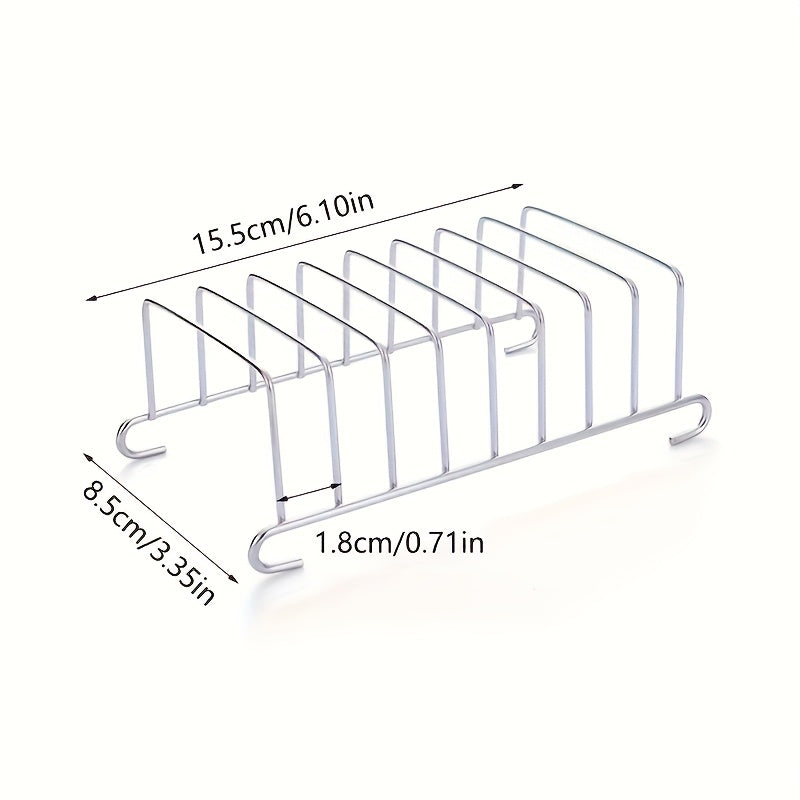 Juego de 2 Rejillas para Panera de Acero Inoxidable con Diseño en Capas para Cocina Uniforme, Superficie Antiadherente, Ideal para Sándwiches Tostados y Productos Horneados, Accesorio Fácil de Usar para la Cocina, Esenciales para Freidora de Aire, Utensi
