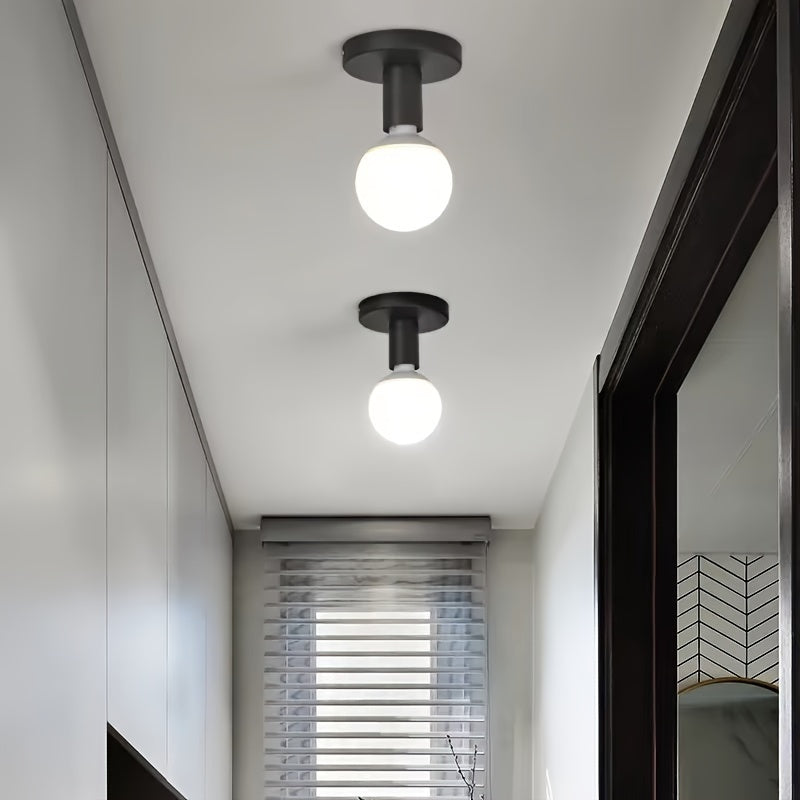 Luz de techo de montaje minimalista moderna, base de bombilla E27, para iluminación de entrada, pasillo, corredor, cocina, balcón (la bombilla no está incluida)