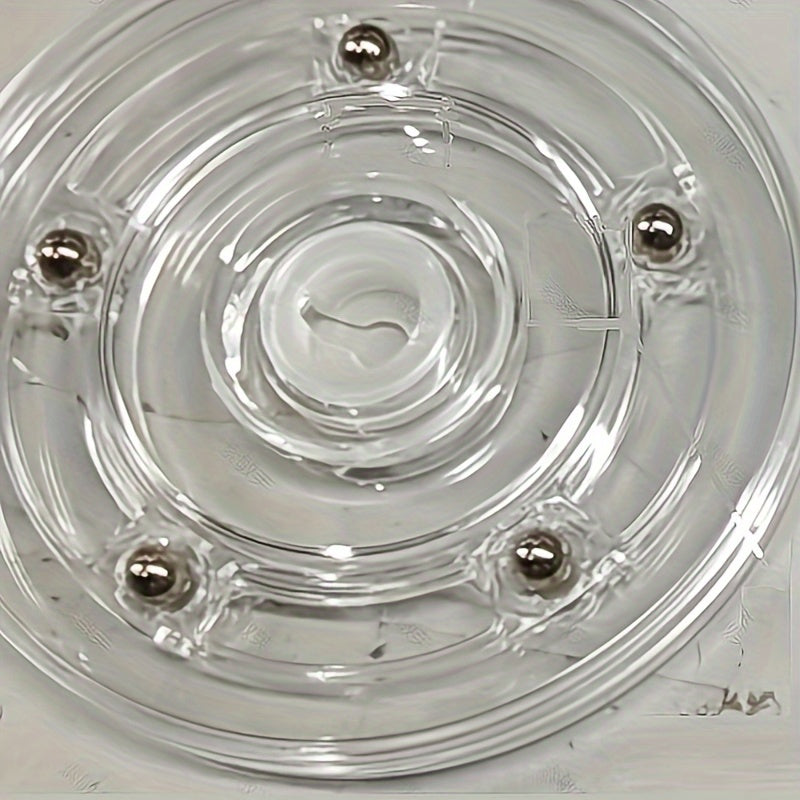 1pc 10.16cm Plataforma Giratoria Transparente de Acrílico Premium - Soporte de Exhibición de Rotación Suave con Tornillos Metálicos para Joyería, Relojes, Cristalería, Antigüedades y Artesanías - Fácil de Instalar, Ideal para Estante de Especias de Cocin