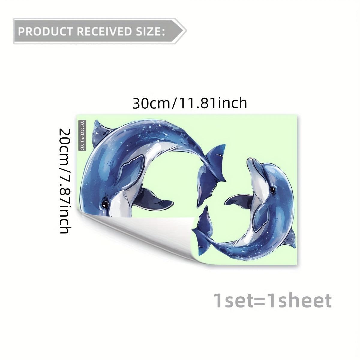 1pieza Luminous Dolphin Toilet Decal, PVC Autoadhesivo, 20x30cm, Decoración de Baño que Brilla en la Oscuridad, Luz Nocturna Reutilizable, con Cubierta de Inodoro Decorativa para el Hogar, Baño, Dormitorio