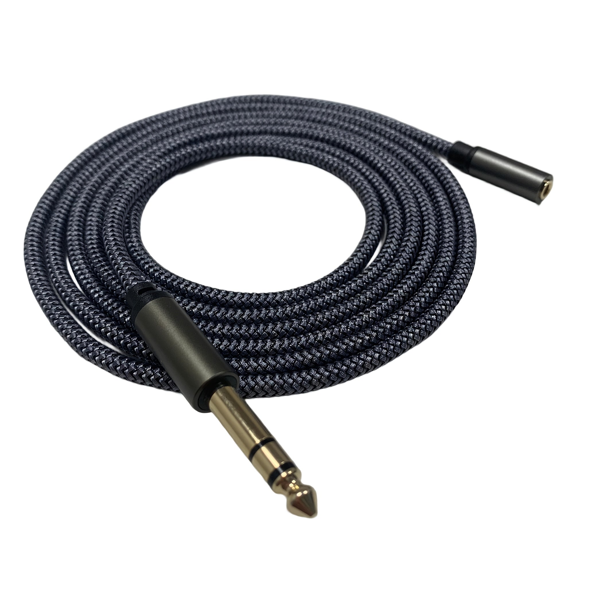 Cable de audio de 6.5mm a 3.5mm, para uso profesional y hogareño, compatible con diferentes altavoces, instrumentos y dispositivos de grabación - Conector redondo flexible, macho a hembra, Cat5e, para configuración de estudio | Cable de audio versátil |