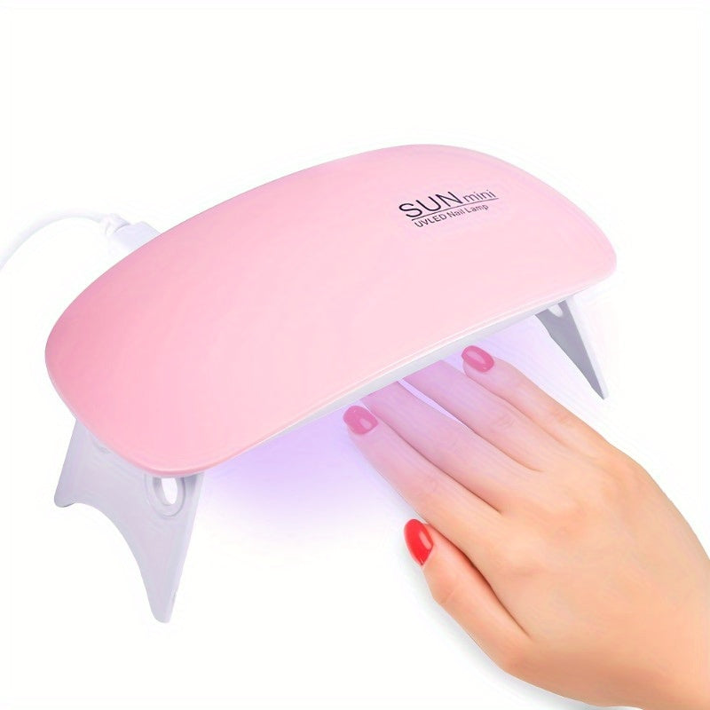 Mini Lámpara LED para Uñas con Diseño de Ratón Adorable, Tamaño Compacto para Facilidad de Transporte y Manicura en Movimiento