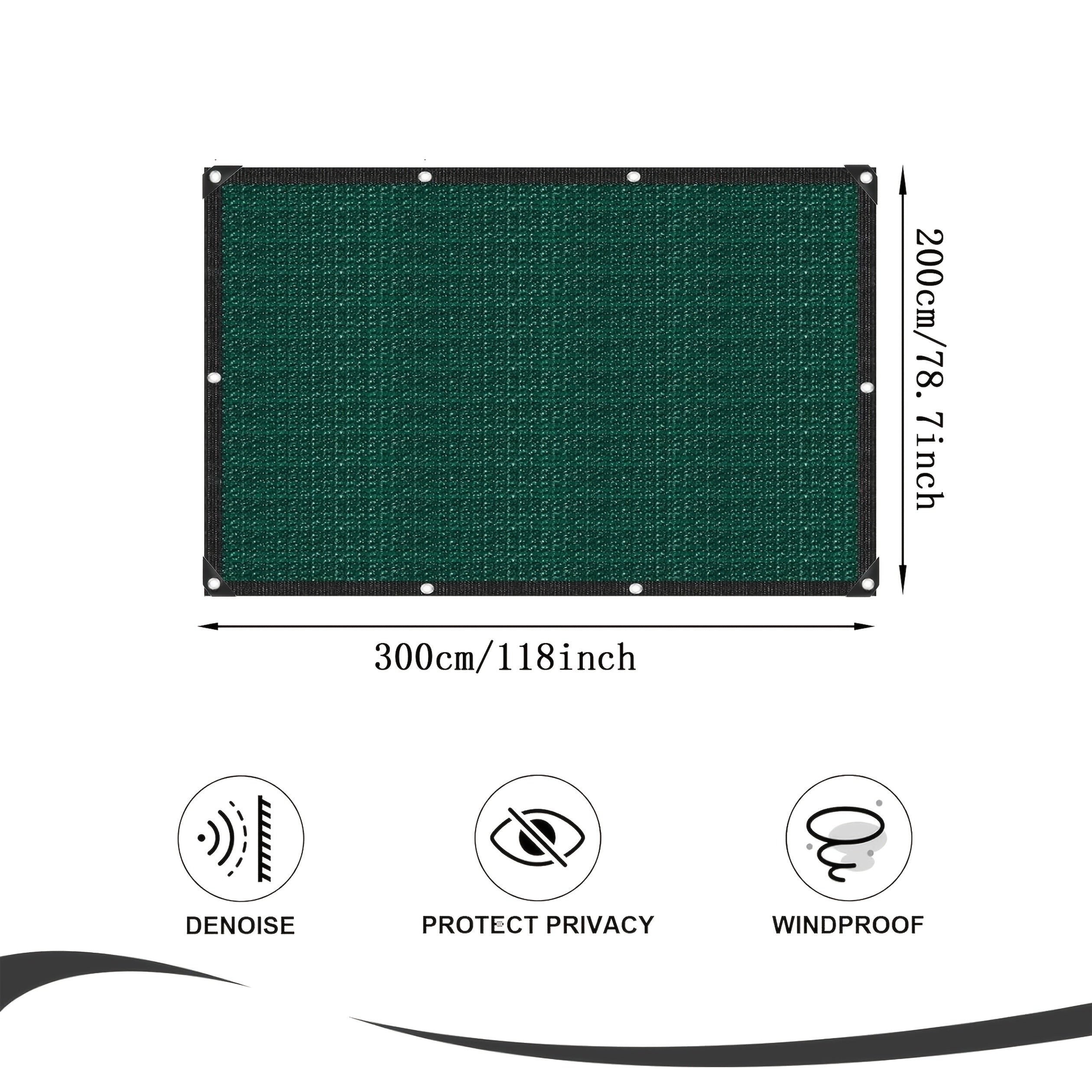 Malla de privacidad 90% con protección UV - Cubierta de PVC con ojales y clips de fijación para jardín, patio, terraza, decoración interior/exterior