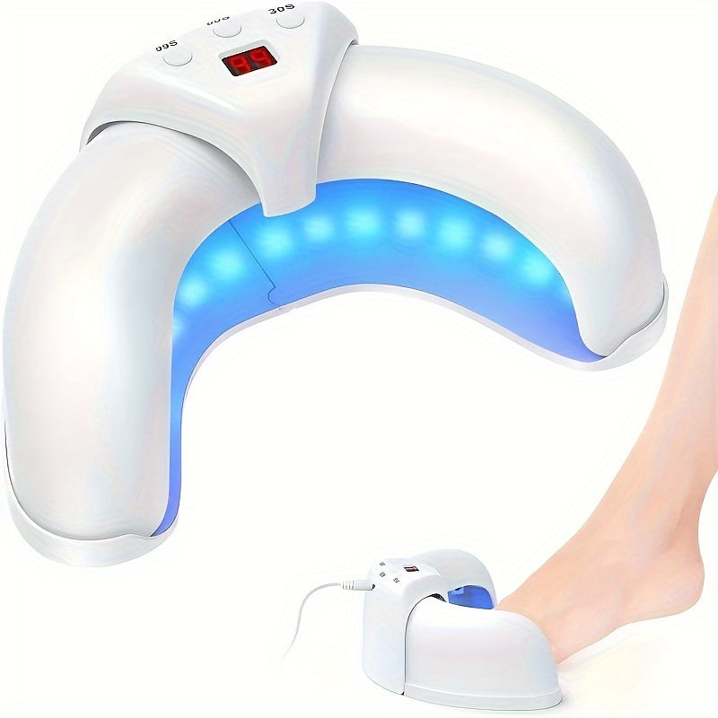 Lámpara de uñas multifuncional plegable con alimentación USB, dispositivo portátil de mano con fácil operación y diseño compacto para uñas de dedos y uñas de los pies, herramienta de uñas para el hogar - Regalo ideal para las principales fiestas (Navidad
