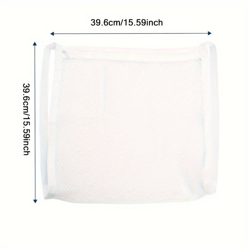 Bolsa para secadora, 1 unidad, con correas elásticas y cierre de cremallera, malla para lavar zapatos y ropa, diseño rectangular de poliéster resistente, compatible con secadoras estándar, evita deformaciones y mantiene la forma, funda protectora para se