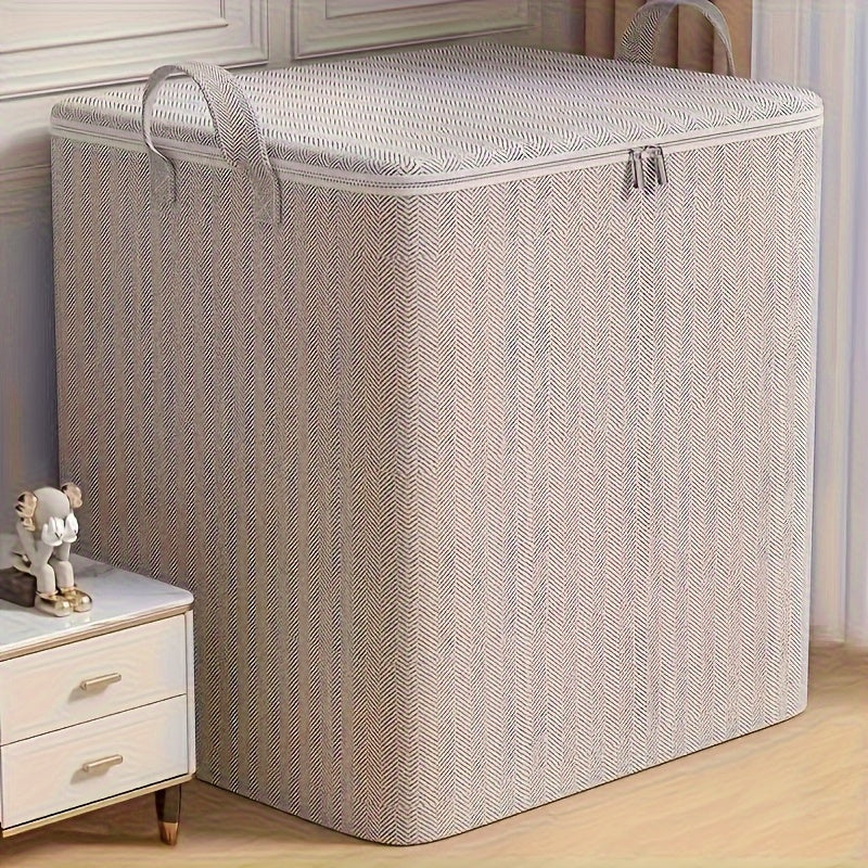 Caja de almacenamiento de espiga extra grande con tapa, multifuncional, duradera, organizador de ahorro de espacio para ropa, mantas, ropa de cama, ideal para la organización del hogar, armario, dormitorio, adecuado para cestas, cajas y contenedores