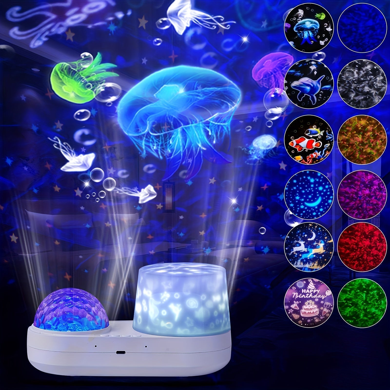 Proyector de Luz Nocturna Estrella LED Océano de Estrellas - Juguete para Niñas y Niños de 3-12 Años, Regalo Ideal para Cumpleaños Navidad, Decoración de Dormitorio Azul, Mejor para Navidad