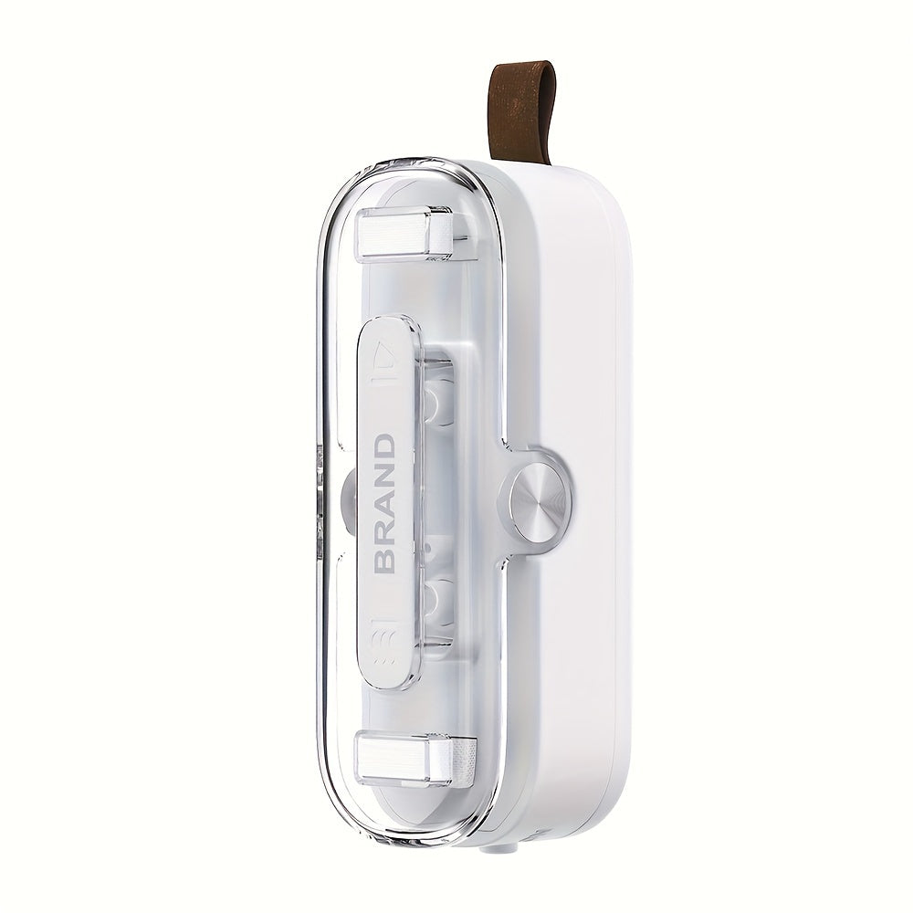 Compacto 2-en-1 Mini Sellador y Cortador de Bolsas - Sellador al Vacío de Calor Portátil para Bolsas de Plástico, Ideal para Almacenamiento de Alimentos, Snacks, Galletas - Negro, Esencial para la Cocina