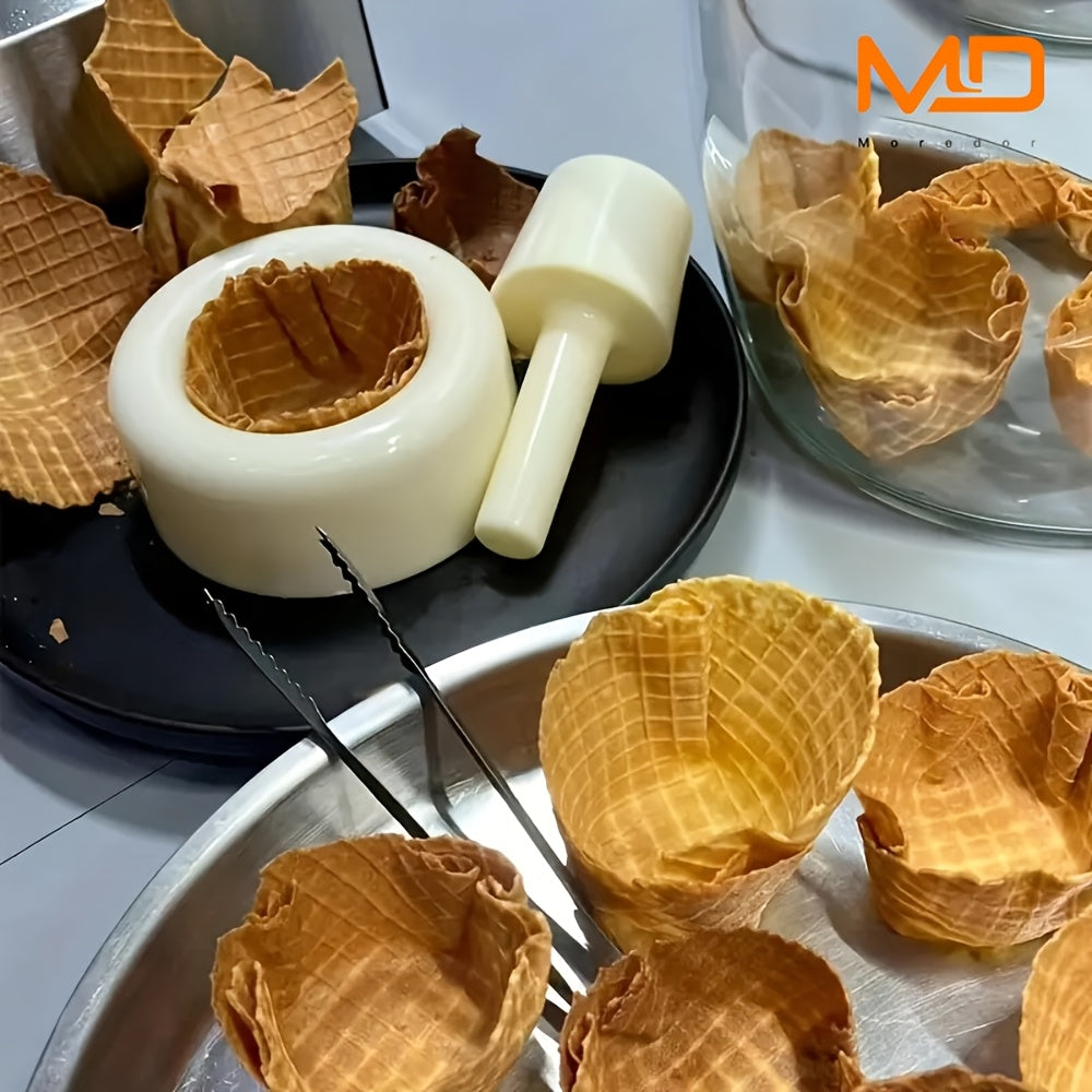 Kit para Hacer Conos de Helado, Molde DIY para Conos de Waffle, Plástico ABS Libre de Plomo, Molde para Hornillos y Rollos de Crema Crocante, Accesorio de Cocina para Hornear