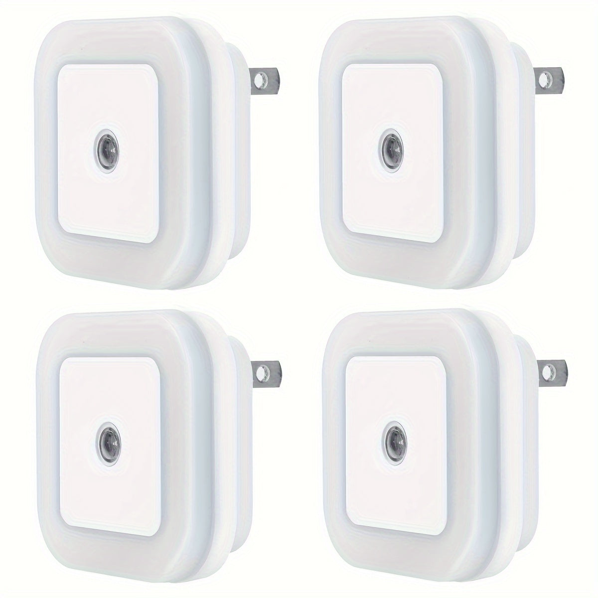 Audeanor 4pcs Luces Nocturnas LED Inteligentes - Encendido/Apagado Automático con Sensor de Movimiento, Iluminación de Pared para Dormitorio, Cocina, Escaleras y Pasillo, Lámpara de Luz Nocturna Inteligente