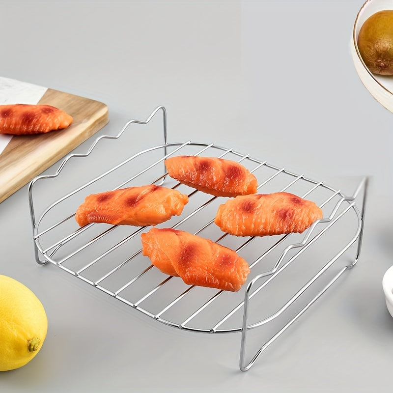 Parilla y Vaporera de Acero Inoxidable Portátil de Doble Cara para Aire Caliente - Parrilla BBQ Exterior con Distribución Uniforme del Calor, Diseño Resistente al Óxido para Jardín, Camping, Eventos - Ideal para Asar, Hornear, Freír, Cocinar al Vapor, Ut