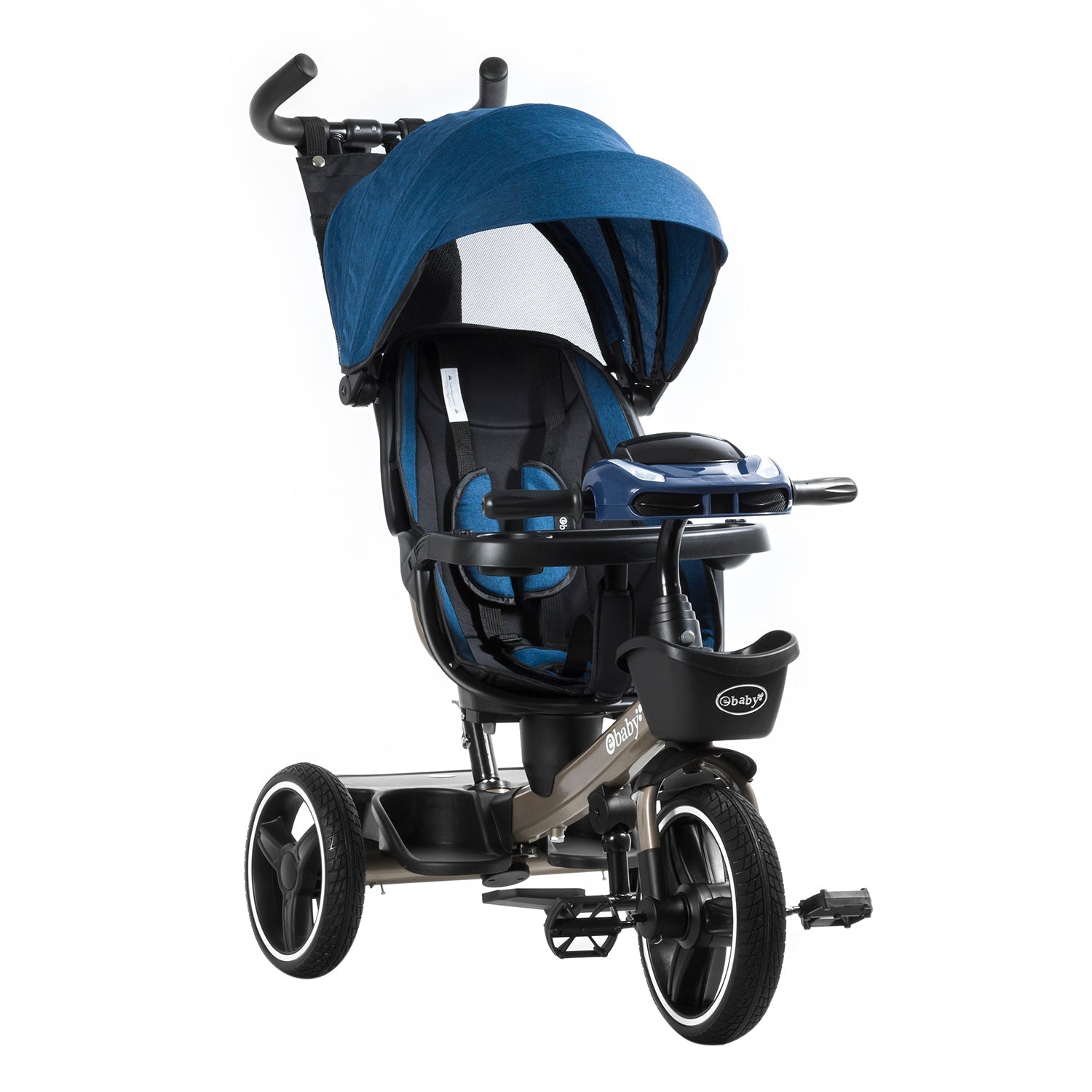 Triciclo Paseador Venice Eb381 Ebaby Azul