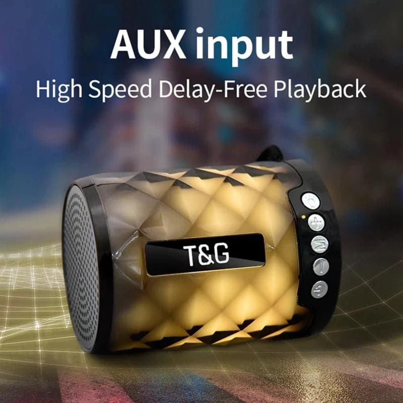 Mini Altavoz Bluetooth Inalambrico TG155 con Luces LED de Colores
