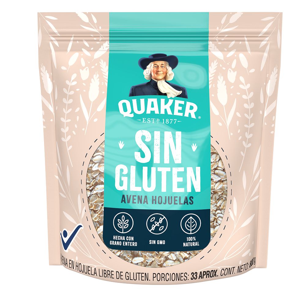 AVENA QUAKER 800G HOJUELA SIN GLUTEN