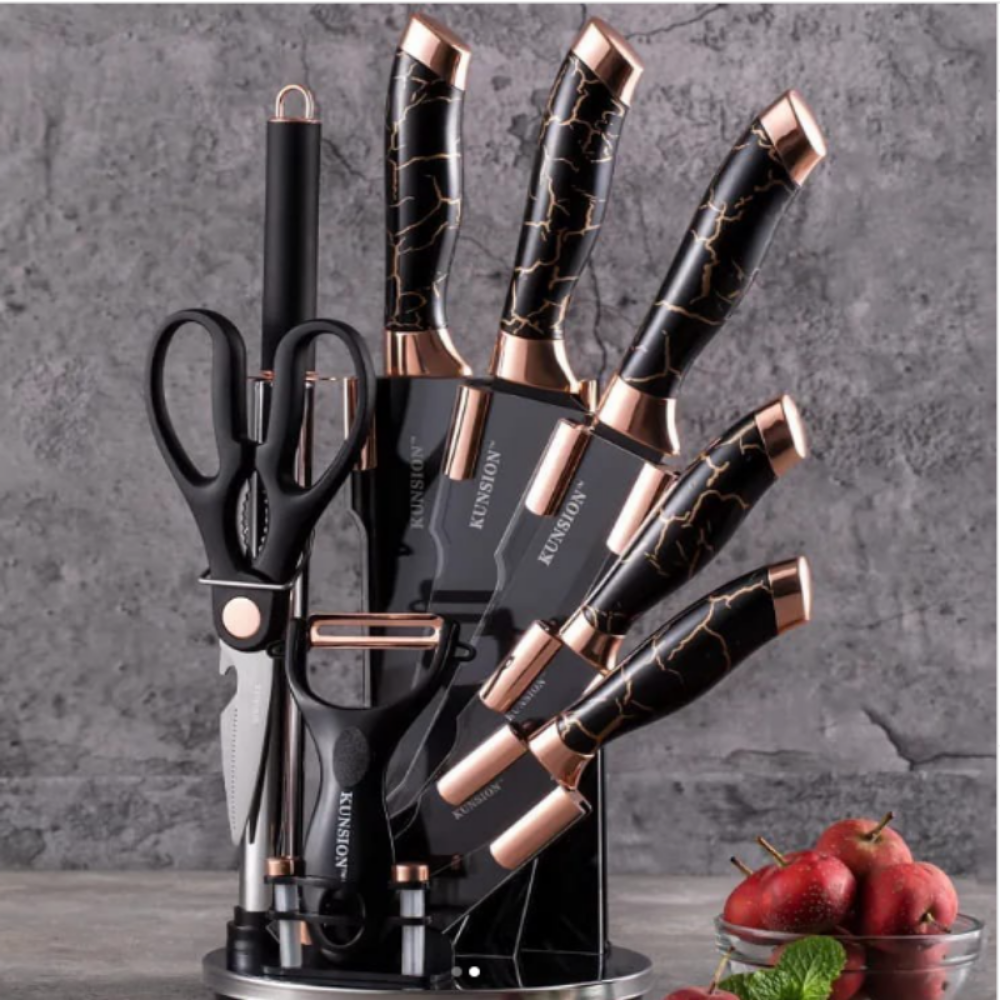 Set De Cuchillos En Acero Inoxidable 9 Piezas