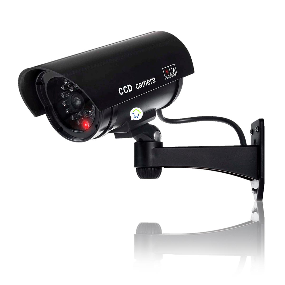Cámara Seguridad Dummy (Falsa) Tipo Bala Simulación Cámara Real Luz LED REF: 3501