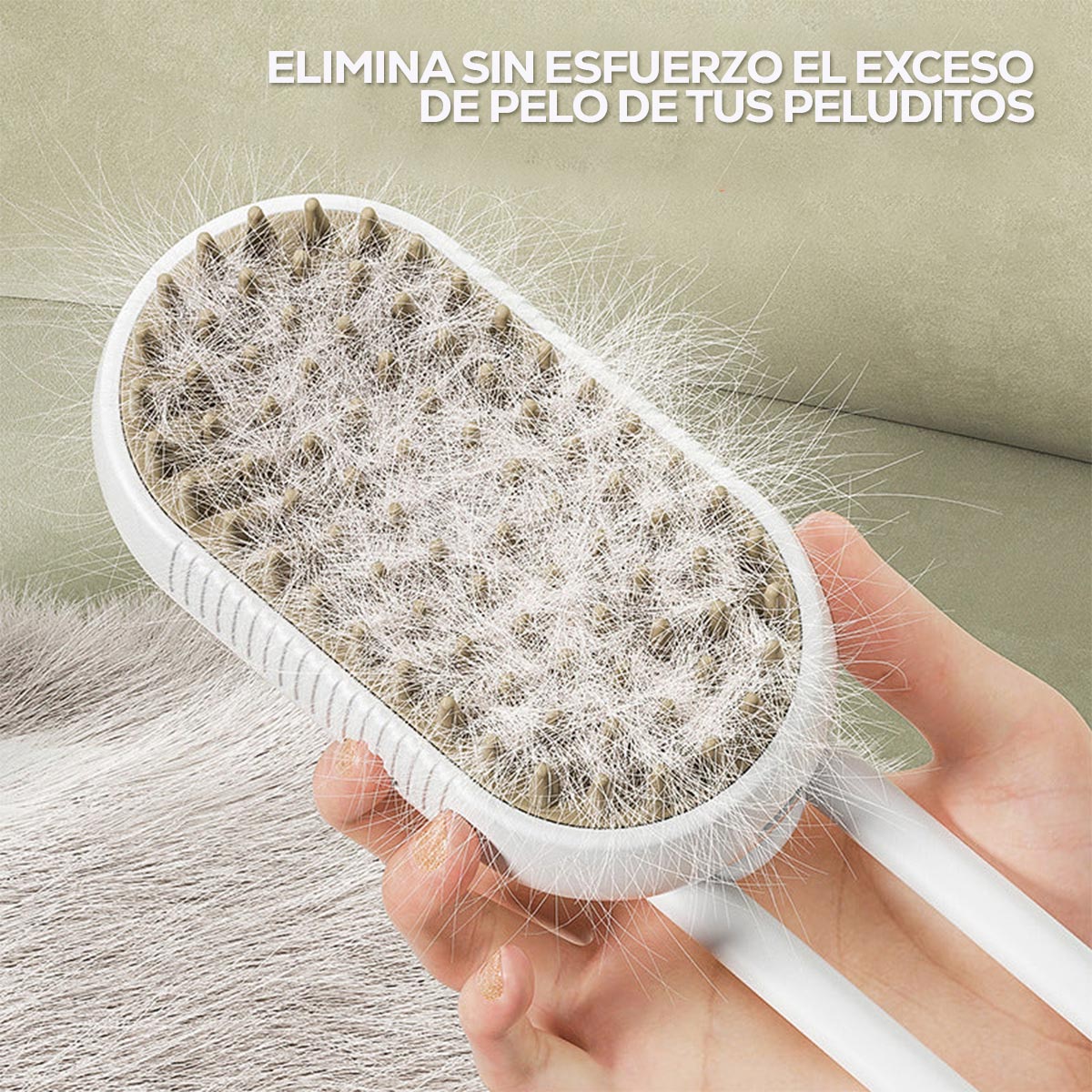 Cepillo Vaporizador Masajeador Quita Pelos Para Mascotas KP-2165