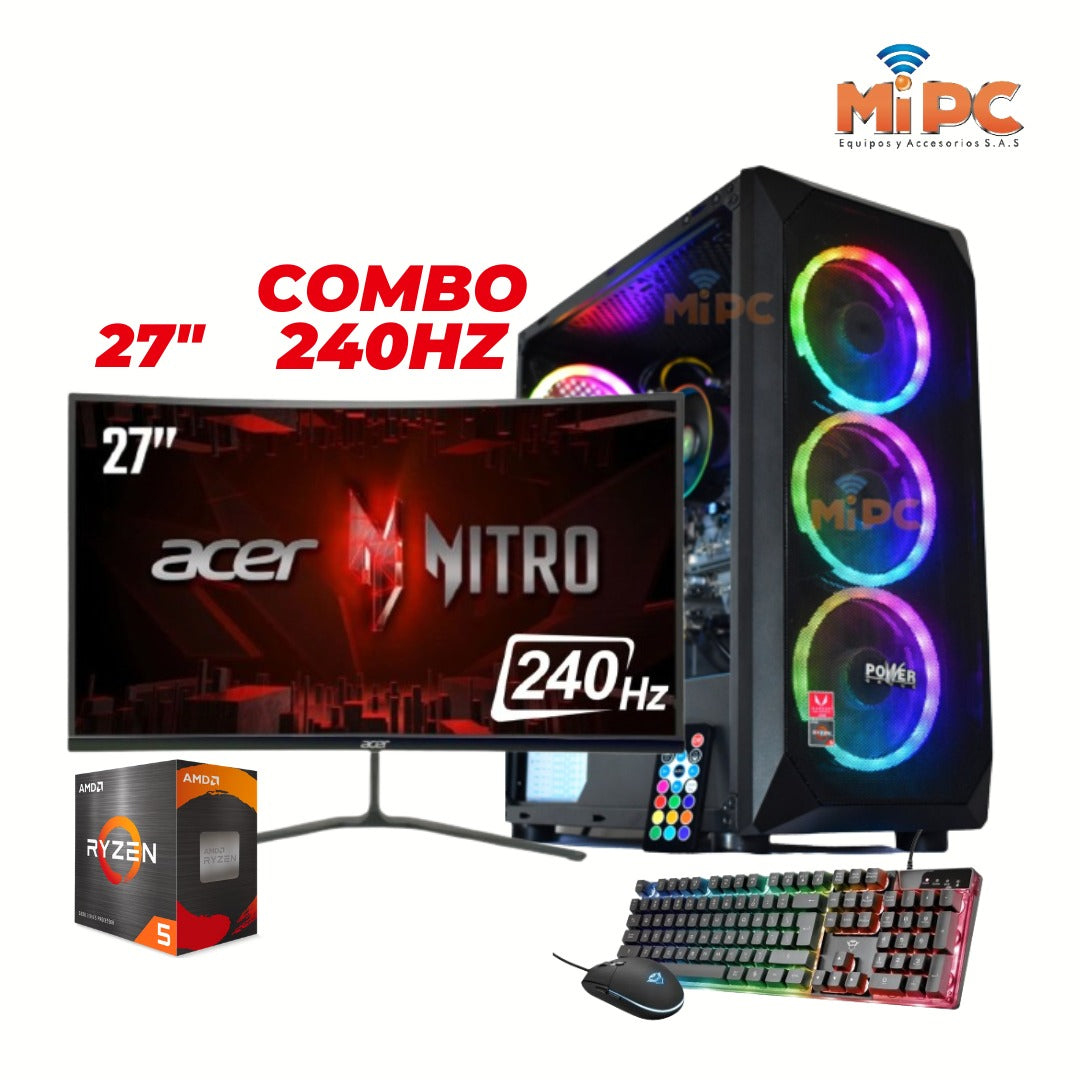 Computador AMD Ryzen 5 5600g / Monitor 240 Hz