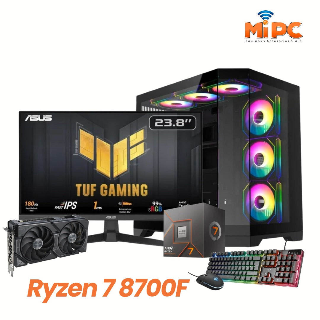 Computador Ryzen 7 8700F / Tarjeta de Video RTX 4060 Ti
