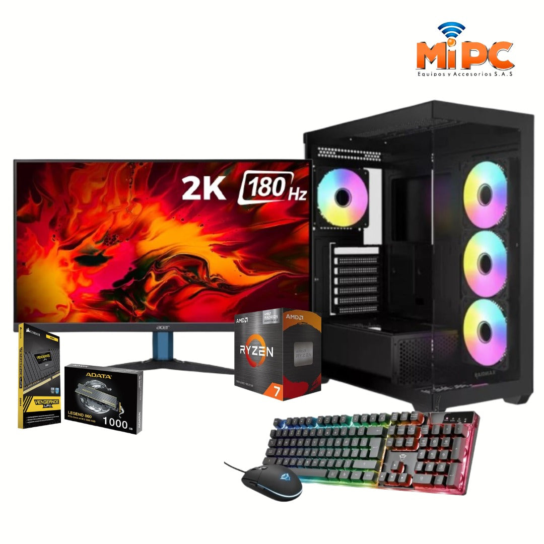 Computador Gamer Ryzen 7 5700G / Monitor 27" 2K