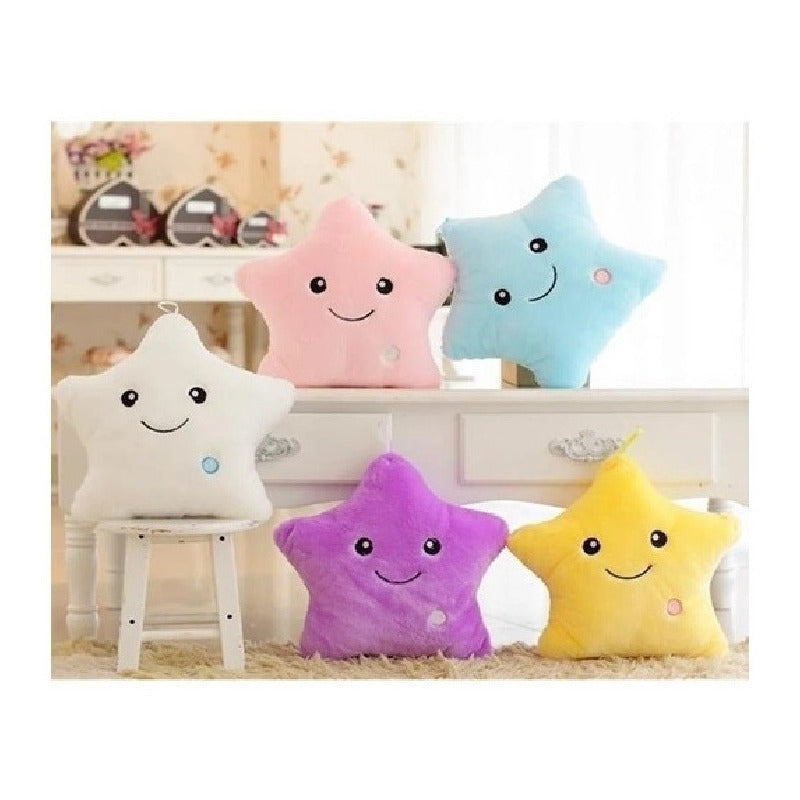 Estrella Luminosa Almohada Cojin Peluche Con Luz