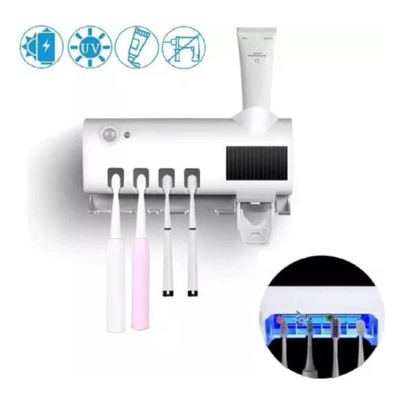 Porta Cepillo Dispensador De Crema Dental Con Esterilizador