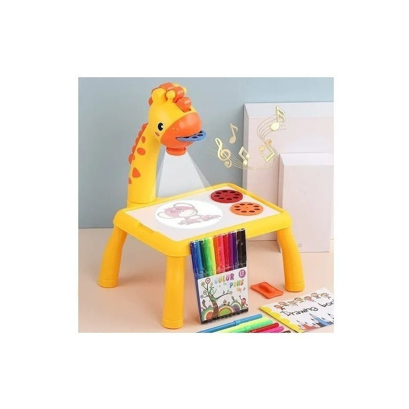 Mesa De Dibujo Para Niños Tablero Con Proyector Y Marcadores