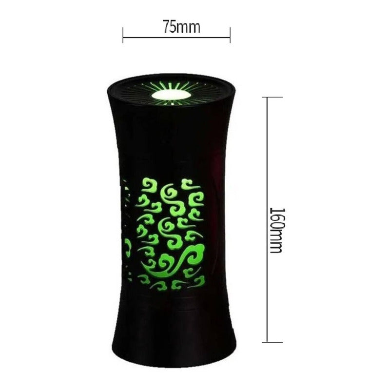 Difusor Tipo Madera - Humidificador Con Luz De Color Negro
