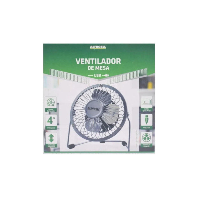 Ventilador De Mesa Alfacell Mini Ls-904 Con 4 Aspas, 15 cm D