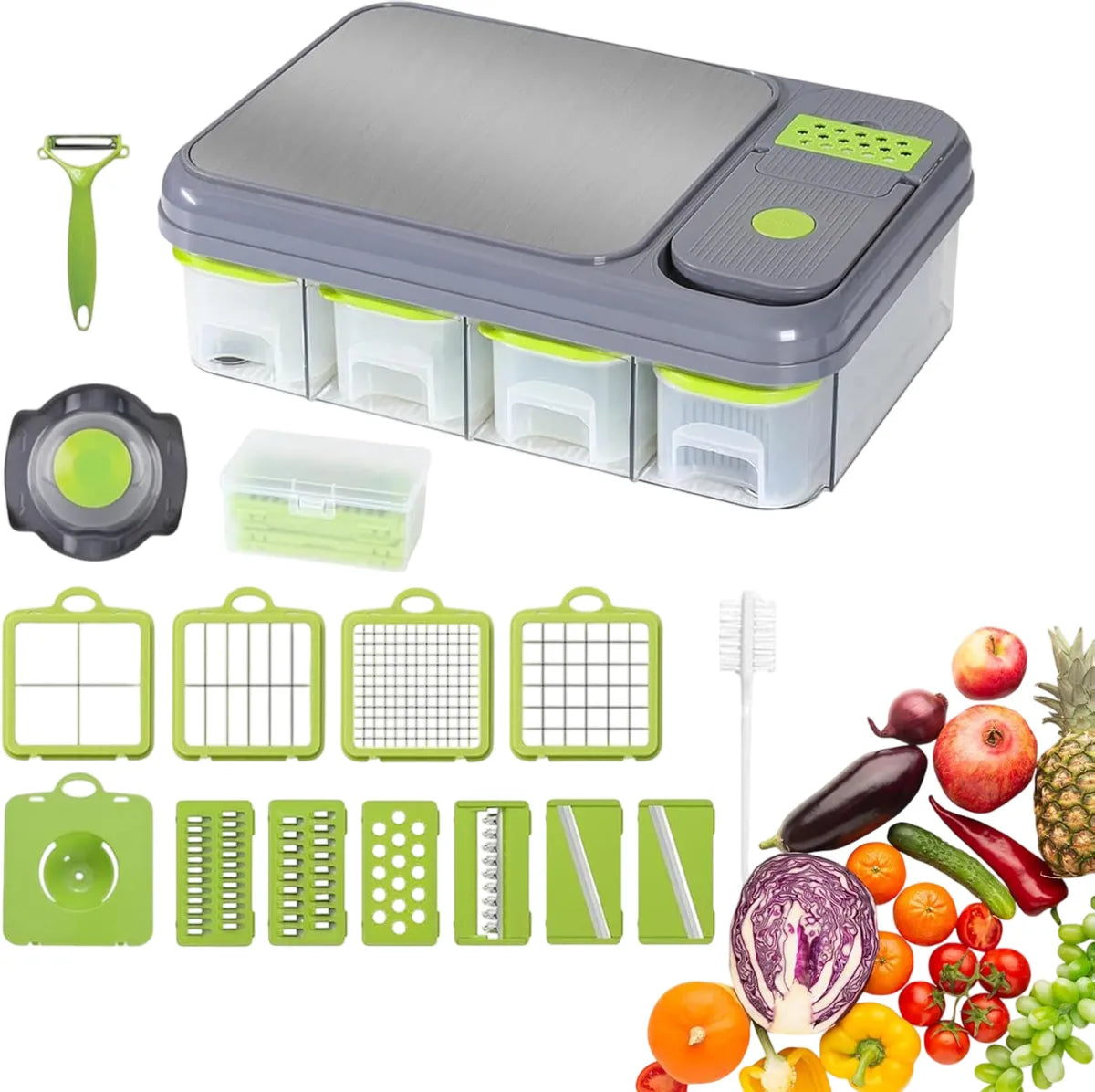 Cortador Picador Verduras Frutas Rallador Cocina Rebanadas Diseño 1