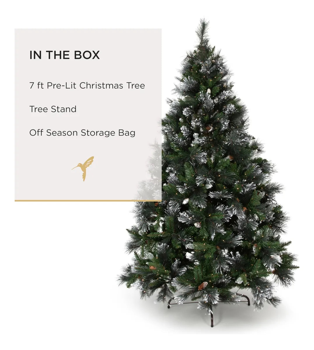 Papyrus Arbol De Navidad Artificial Preiluminado De 7 Pies,
