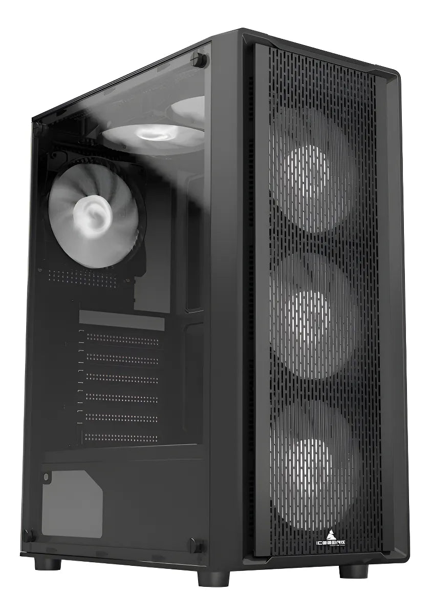 Gabinete Gamer Iceberg Flow C Dark Edition 6 Fans No Led Negro