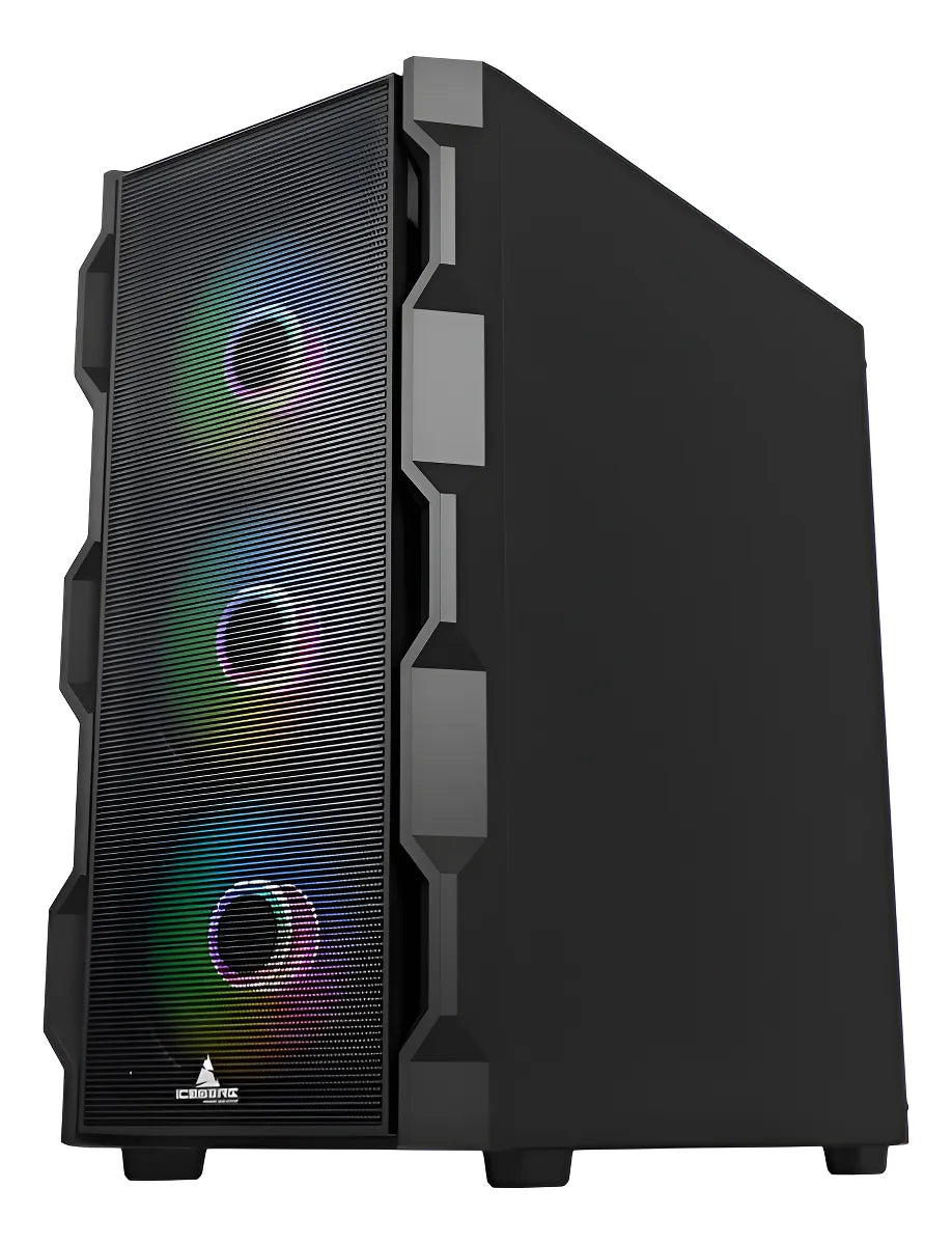 Chasis Gabinete Gamer Iceberg Titan M4 X7 Fan 4000 Airflow Negro