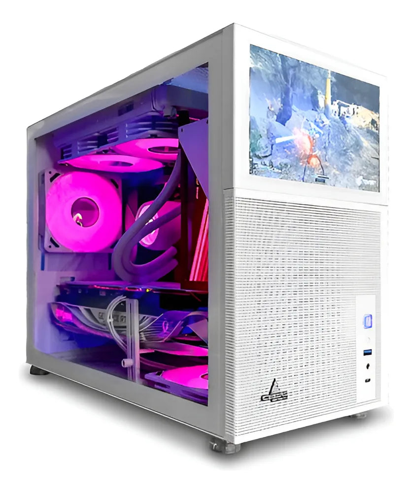 Caja M-atx Iceberg Optical Pro M Color Blanco Pantalla Ips