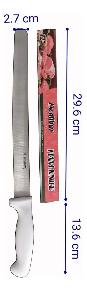 Cuchillo Jamonero 12 Blanco Profesional Carnicero